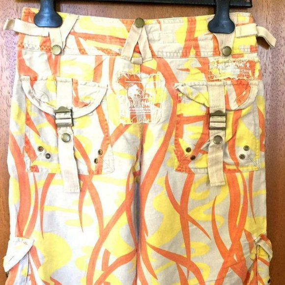 $188 ~DA-NANG SOLDOUT! Washable Silk Shorts Pocket Belted Cargo CAMOS XS - Picture 4 of 6